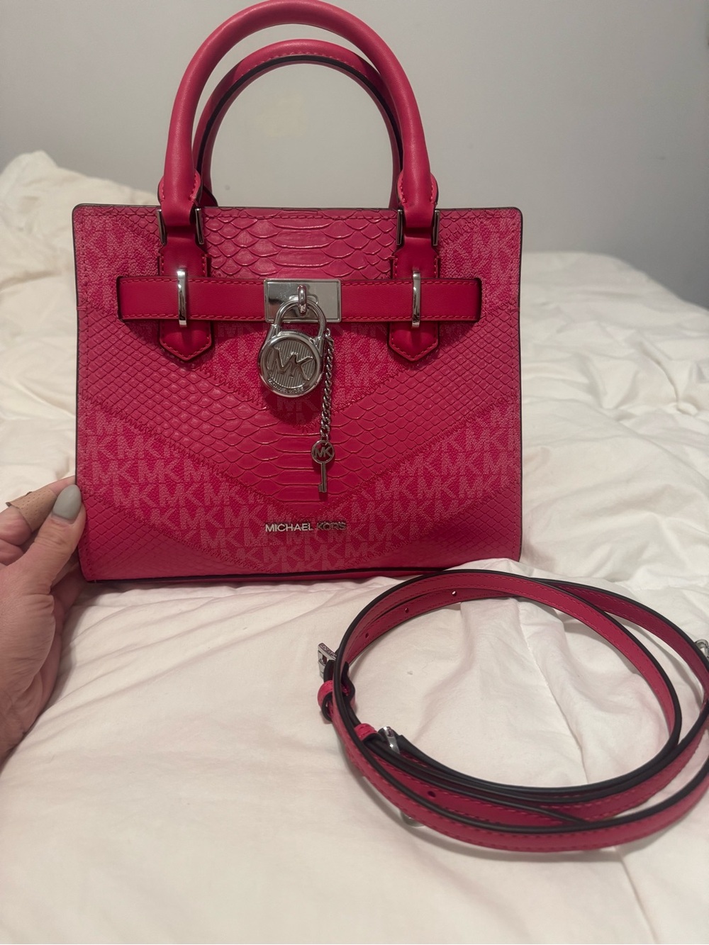 Michael Kors Hot Pink Mercer Inspired Top-Handle Satchel
